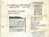 ANGRY SAMOANS Metal Mike Scrapbook 1978 – 10-28-1978 – 05-06-1979 – The Bonze Era - Bonze Annette Rose Blayk FKA Kevin Eric BONZE Saunders on Lead Guitar Page 08